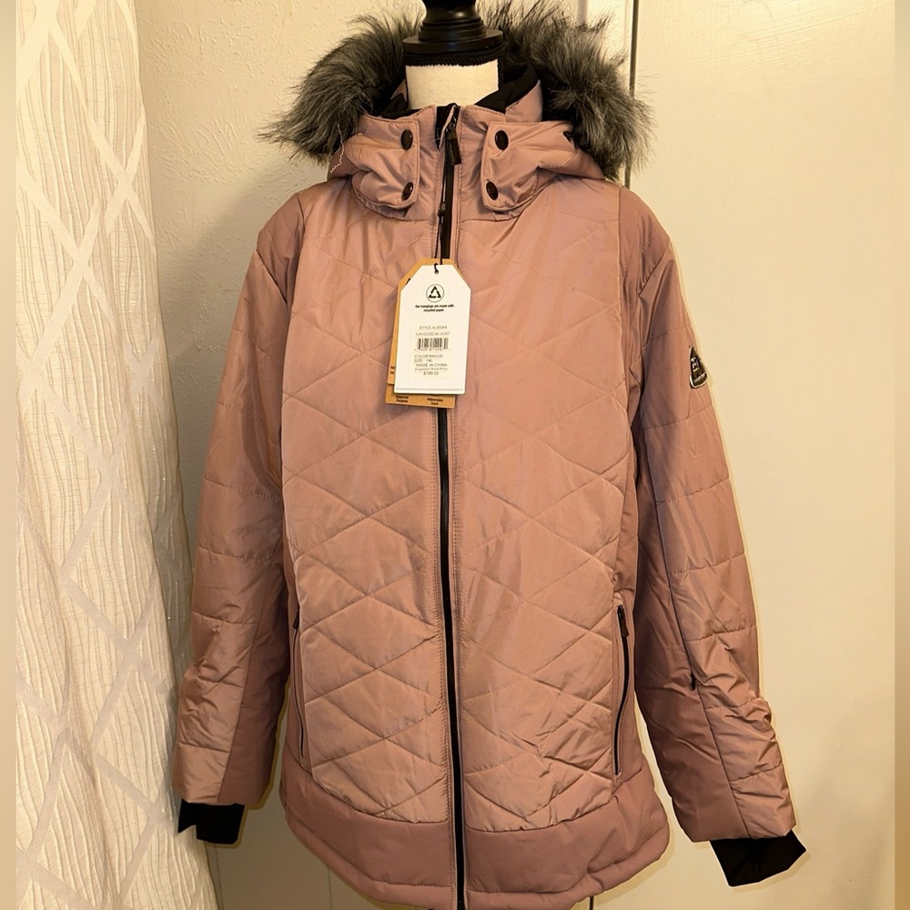 Avalanche Jacket Women Sz 1XL Double Layer Ski Jacket Color Mauve NWT MSRP $199